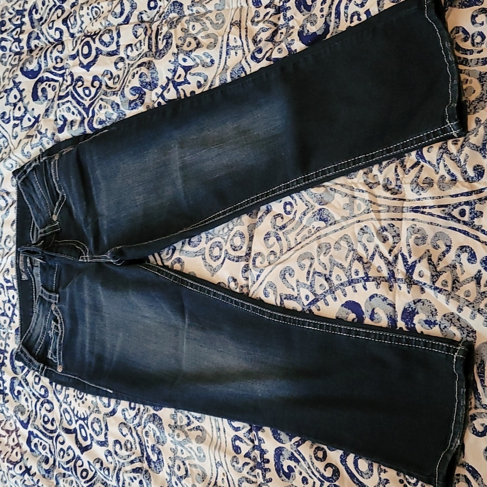 Sz. 29 Silver suki clam diggers (capris) - Picture 1 of 5